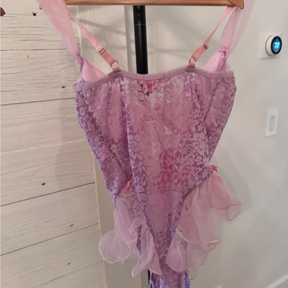Sugar Thrillz Pink and Purple Lace Chemise nwt - Picture 3 of 6